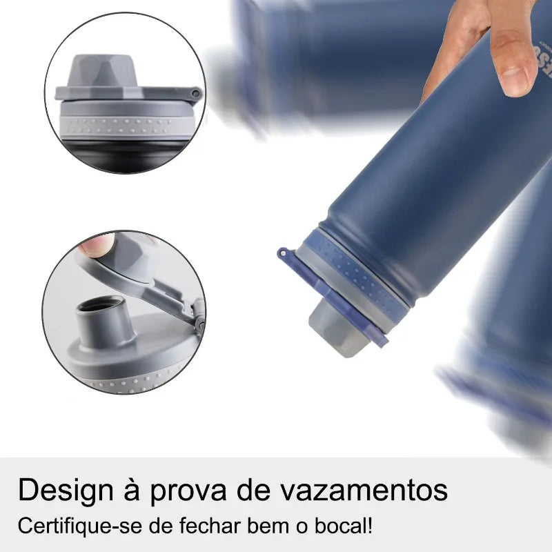 Garrafa Térmica Vacuum Água Quente / Frio 800ml Cantil Aço Inox - Nifrans