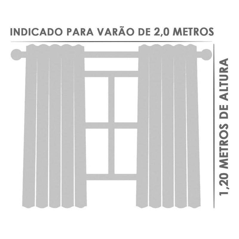 Cortina para Cozinha de Voil com Forro de Microfibra - Conforto e Beleza para o Seu Ambiente - Nifrans