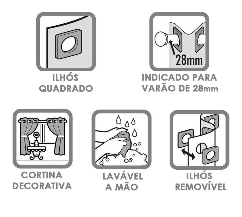 Cortina para Cozinha de Voil com Forro de Microfibra - Conforto e Beleza para o Seu Ambiente - Nifrans