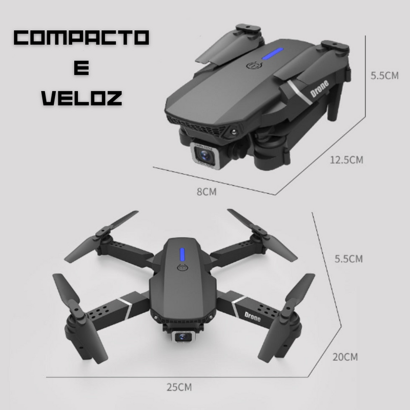 Drone Profissional Wifi com Controle Remoto Adaptável/Zangão - Nifrans