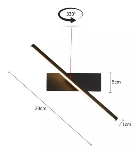 Luminária de Parede para Quarto Moderna Rotativa - Nifrans