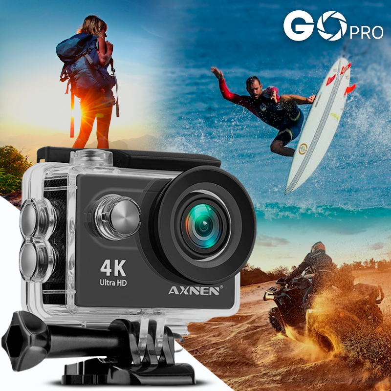 Câmera de Ação Profissional Portátil 4K Ultra HD 60FPS - Estilo Go Pro - Nifrans