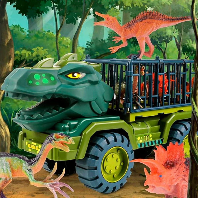 Carrinho Dinossauro Rex + Brinde (12 Dinossauros) - Nifrans