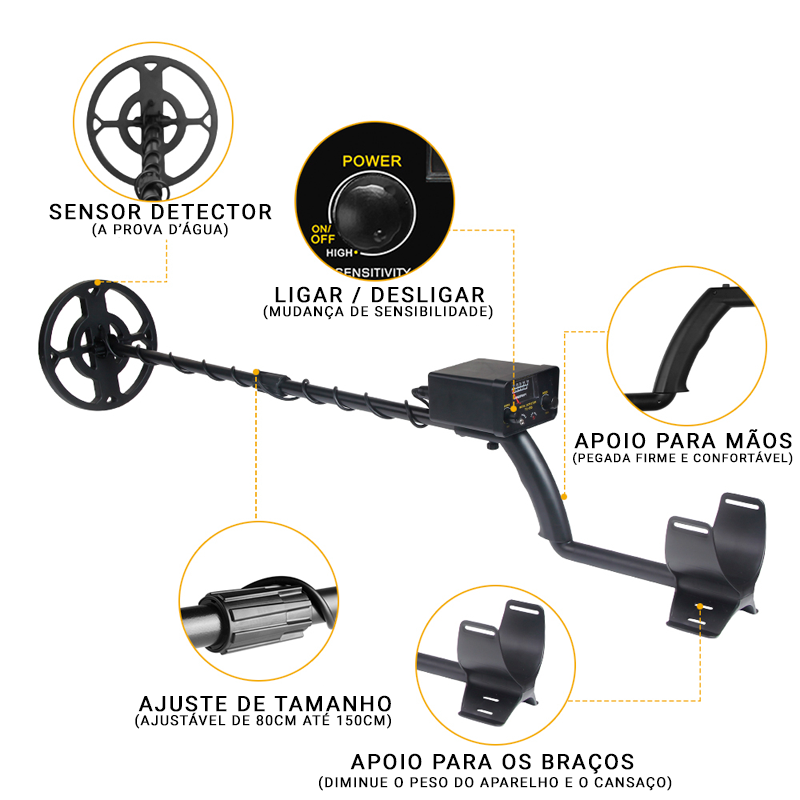 Detector de Metais e Pedra Preciosas Magnético Profissional - Nifrans